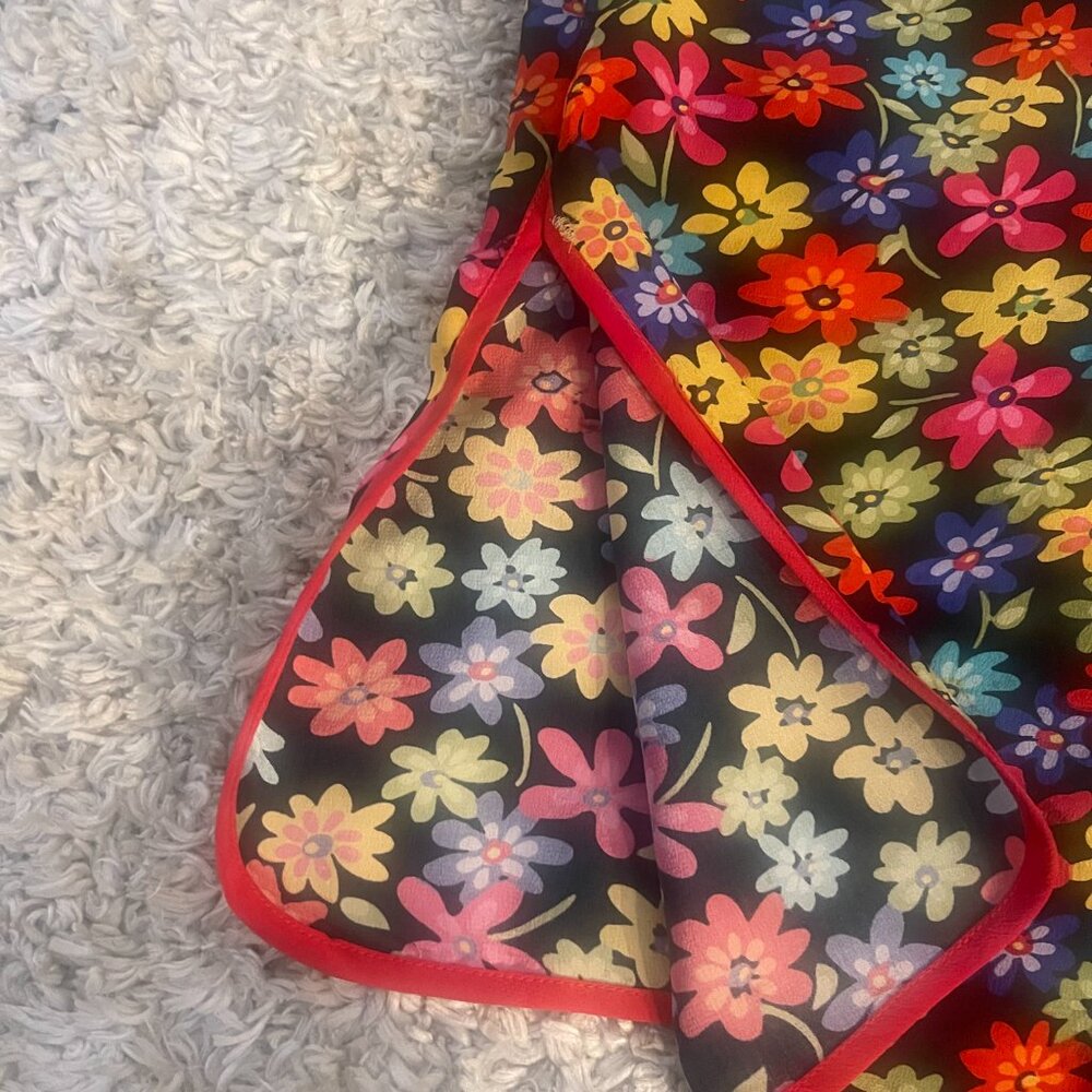 Silk Floral Frog Closure Mandarin Collar Jacket M - Picture 7 of 8